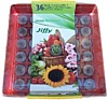 Мини-теплица JIFFY (квадратная) 41 мм, 36 ячеек, с торфяными таблетками в комплекте